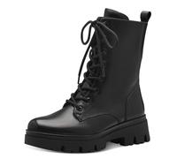 Tamaris Comfort bottines femme à lacets avec fermeture éclair sans doublure, Black, 36 EU