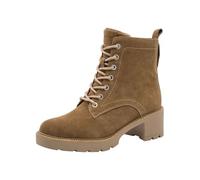 Tamaris Comfort bottines femme à talon bloc à lacets, Cappuccino, 38 EU