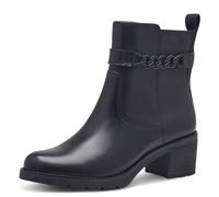 Tamaris Comfort bottines femme à talon cuir bloc, Black Nappa, 36 EU