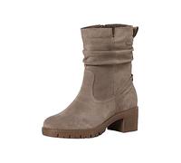 Tamaris Comfort bottines femme à talon cuir doublées avec fermeture éclair confort fit, Taupe, 38 EU