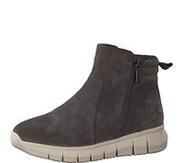 Tamaris Comfort bottines femme sans talon avec fermeture éclair plates confort fit, Antrac. Suede, 39 EU