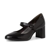 Tamaris Comfort escarpins femme à bride cuir élégants confort fit, Black, 38 EU