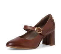 Tamaris Comfort escarpins femme à bride cuir élégants confort fit, Cognac, 37 EU