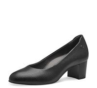 Tamaris Comfort escarpins femme cuir à talon bloc, Black, 39 EU