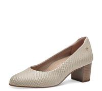 Tamaris Comfort escarpins femme cuir à talon bloc, Ivory, 38 EU