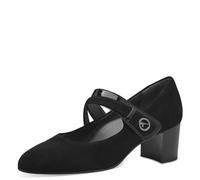 Tamaris Comfort Escarpins Mary Jane Femme Cuir à Bride, Black, 37 EU
