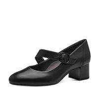 Tamaris Comfort Escarpins Mary Jane Femme Cuir à Bride, Schwarz, 38 EU