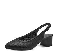 Tamaris Comfort Escarpins Slingback Femme Cuir élégants, Black, 37 EU