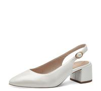 Tamaris Comfort Escarpins Slingback Femme Cuir élégants, Pearlized, 38 EU