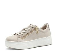 Tamaris Comfort Femmes Baskets à Plateau avec Fermeture éclair Low Top, Beige (Beige Nubuk), 39 EU