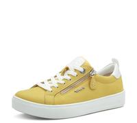 Tamaris Comfort Femmes Baskets Plates avec Fermeture éclair Loisirs, Gelb (Yellow Nubuc), 38 EU