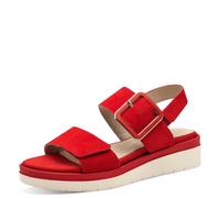 Tamaris Comfort Femmes Sableales Plates en Cuir avec Boucle, Rouge (Rouge Suede), 39 EU