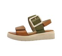TAMARIS COMFORT Femmes Sableales plates en cuir avec boucle, Vert (Olive Comb), 39 EU