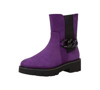 Tamaris Comfort Fit 8-85417-41 Comfort Fit Bottines tendance en cuir avec chaîne pour le quotidien, lilas, 41 EU Large