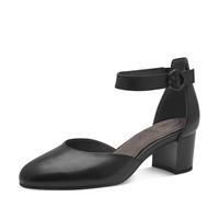 TAMARIS Comfort Femmes Escarpins à lanières en Cuir Élégant, Noir (Noir Nappa), 38 EU