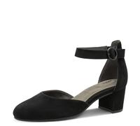Tamaris Comfort Mary Jane Femme à Bride Cuir élégants, Black Suede, 40 EU
