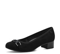 Tamaris Comfort Mary Jane femme cuir petit talon, Black Suede, 42 EU