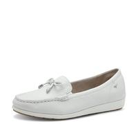 Tamaris Mocassins Comfort femme en cuir nappa blanc avec nœud Taille 40