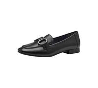 Tamaris Comfort Mocassins Femme Cuir à Talon Bloc, Black Nappa, 37 EU