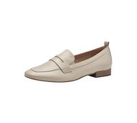 Tamaris Comfort Mocassins Femme Cuir à Talon Bloc, Ivory, 37 EU