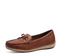 Tamaris Comfort mocassins femme cuir avec nœud, Cognac Nappa, 38 EU