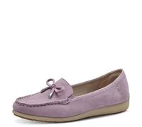 Tamaris Comfort mocassins femme cuir avec nœud, Lilac Suede, 37 EU