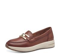 Tamaris Comfort Mocassins Femme Cuir Confortables, Cognac, 38 EU