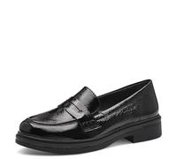 Tamaris Comfort mocassins femme cuir élégants, Black Patent, 40 EU