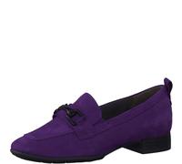 Tamaris Comfort mocassins femme sans talon cuir business confort fit, Purple Nubuk, 37 EU