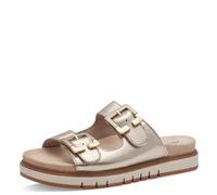 Tamaris Comfort Mules Femme Cuir avec Boucles, Lt Gold, 38 EU