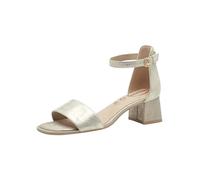 TAMARIS COMFORT Sableales à talon en cuir pour femmes avec lanière ajustable, Or (Cloudy Or), 39 EU