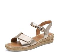 Tamaris Comfort Sandales compensées réglables pour femme Doré Taille 36 EU