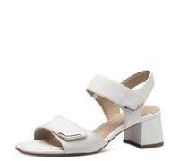 Tamaris Comfort sandales femme à talon cuir à talon bloc, White Nappa, 40 EU