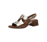 Tamaris Comfort sandales femme à talon cuir avec bride réglable, Metallic Comb, 38 EU