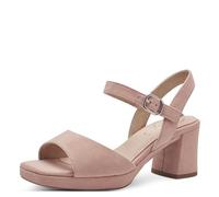 Tamaris Comfort Sandales Femme à Talon Cuir avec Bride réglable, Rose Suede, 42 EU