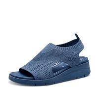 Tamaris Comfort sandales femme à talon élastiques vegan, Denim, 42 EU