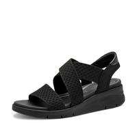 Tamaris Comfort sandales plates femme à enfiler vegan, Black Uni, 39 EU
