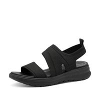Tamaris Comfort sandales plates femme à enfiler vegan, Black Uni, 41 EU