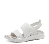 Tamaris Comfort sandales plates femme à enfiler vegan, White/Silver, 37 EU