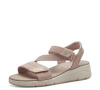 Tamaris Comfort sandales plates femme avec fermeture velcro vegan, Rose, 39 EU