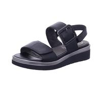 Tamaris Comfort Sandales Plates Femme Cuir avec Boucle, Black Comb, 40 EU