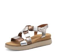 Tamaris Comfort Sandales Plates Femme Cuir avec Fermeture Velcro