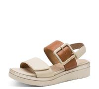 Tamaris Comfort Sandales Plates Femme Cuir avec Fermeture Velcro