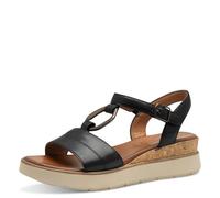 Tamaris Comfort Sandales Plates Femme Cuir avec Fermeture Velcro