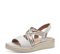 TAMARIS Femme 8-88707-42 Sandale compensée, Blanc Or Rose, 39 EU
