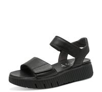 Tamaris Comfort sandales plates femme cuir plateformes, Black, 42 EU
