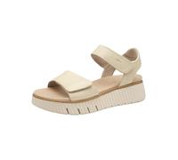 Tamaris Comfort sandales plates femme cuir plateformes, Ivory, 36 EU