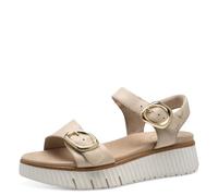 Tamaris Comfort sandales plates femme cuir plateformes, Ivory, 37 EU