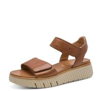Tamaris Comfort sandales plates femme cuir plateformes, Nut, 37 EU