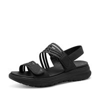 Tamaris Comfort sandales plates femme sportives vegan, Black Uni, 38 EU